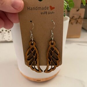 Custom made, hand painted earrings.